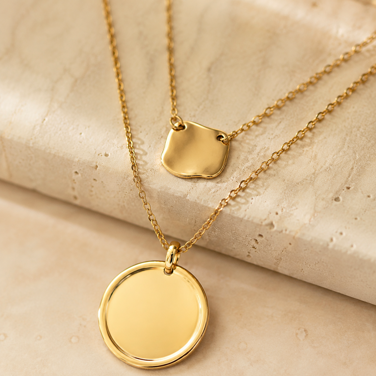 Krenza Layered Pendant Necklace Set - Image 2