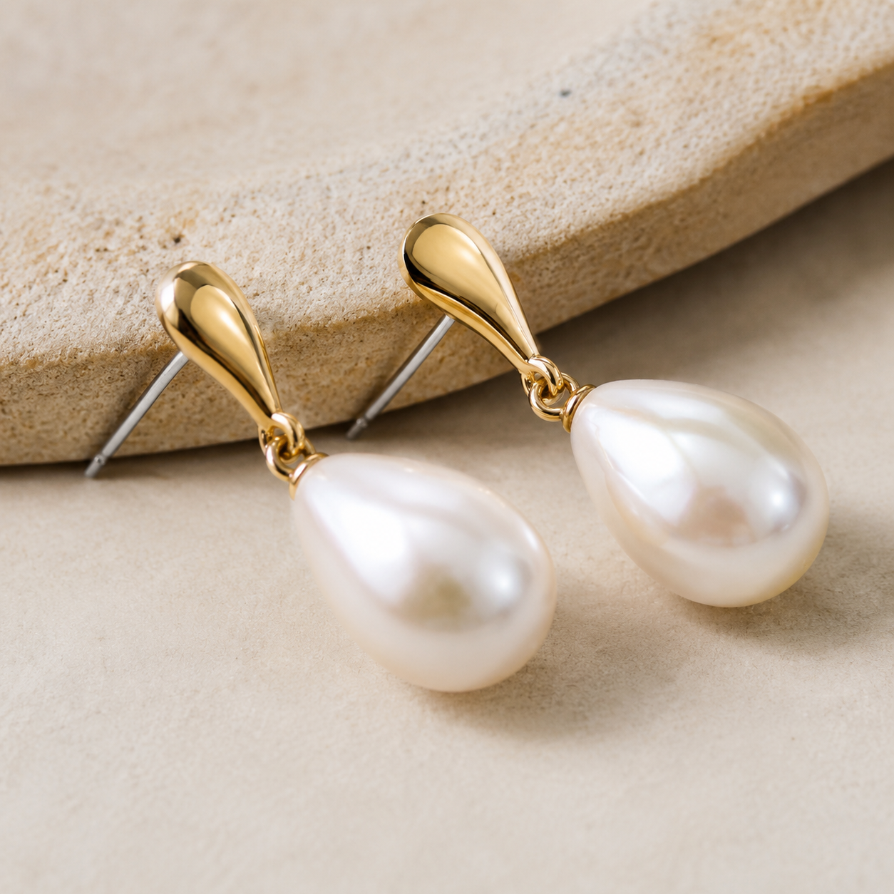 Krenza Freshwater Pearl Drop Earrings - Image 2
