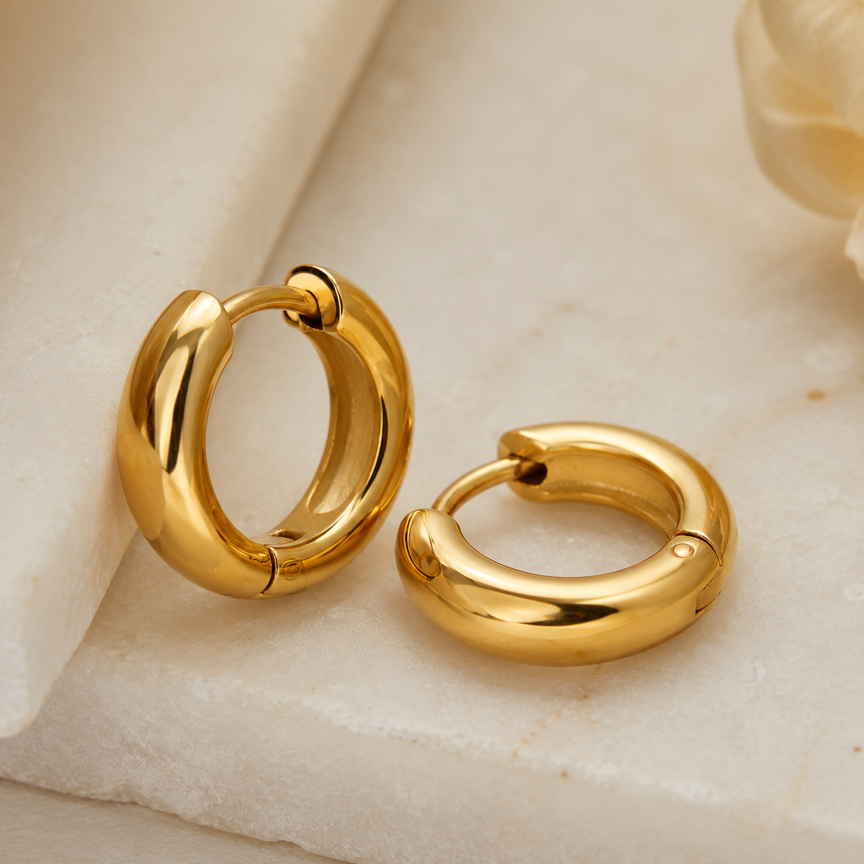 Krenza Everyday Huggie Hoop Earrings - Image 2