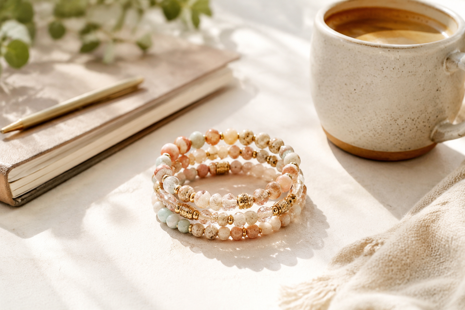 Krenza Beaded Stretch Bracelet Set - Image 3