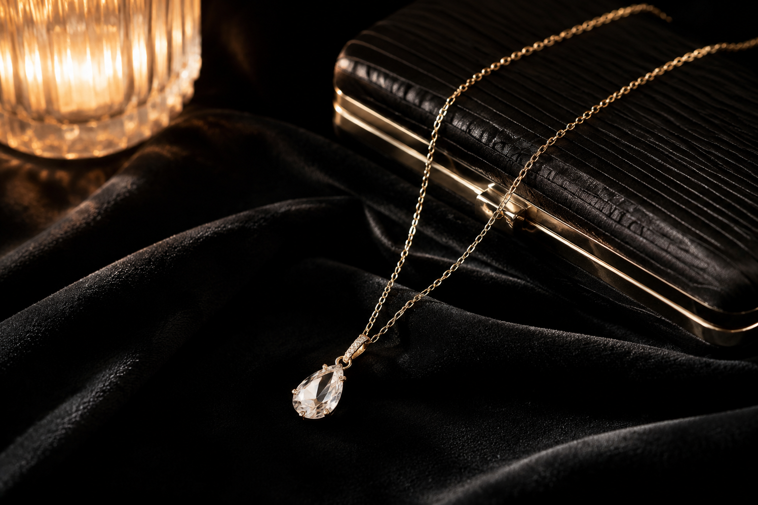 Krenza Crystal Drop Pendant Necklace - Image 3