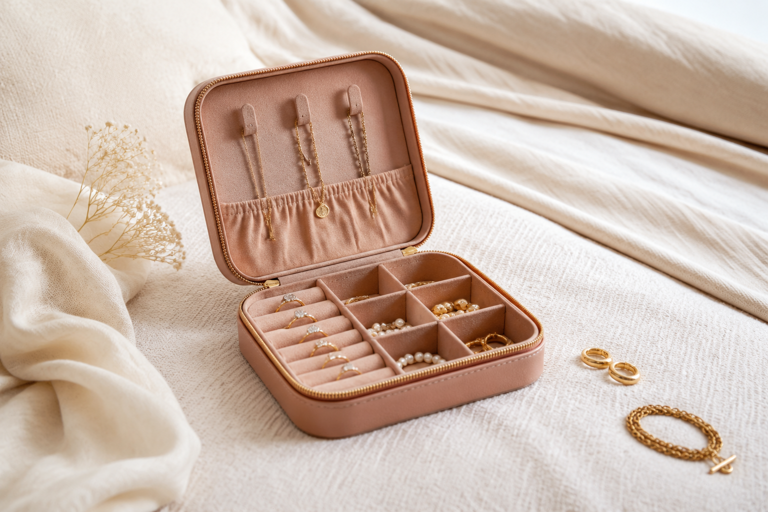 Krenza Velvet Jewelry Travel Case - Image 3