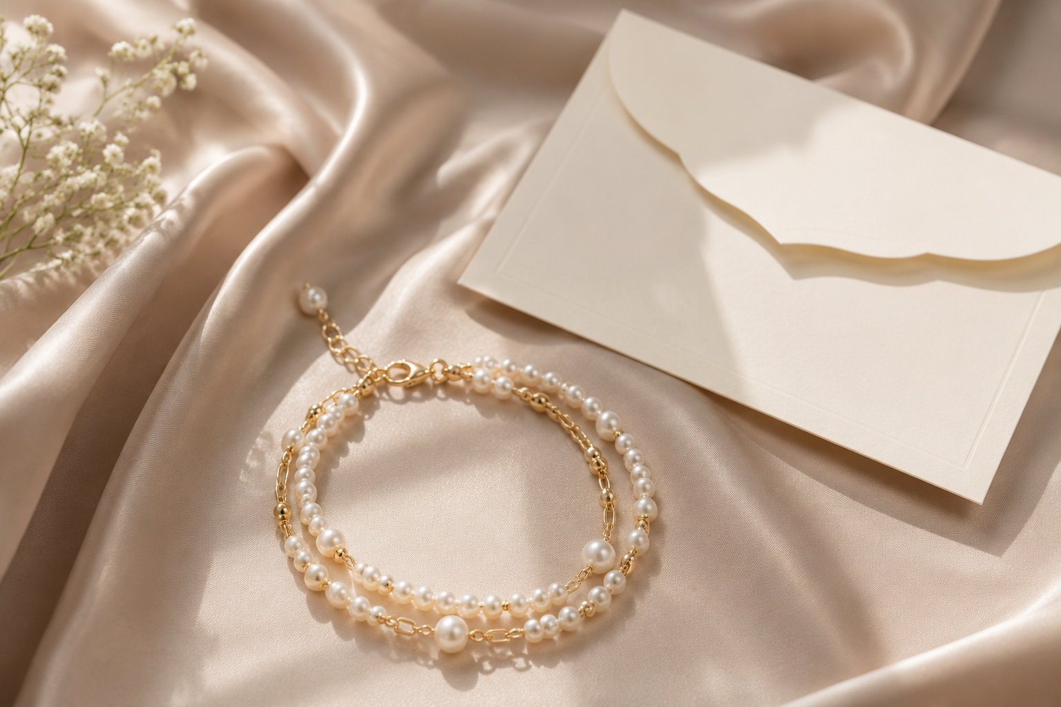 Krenza Layered Pearl Bracelet - Image 3