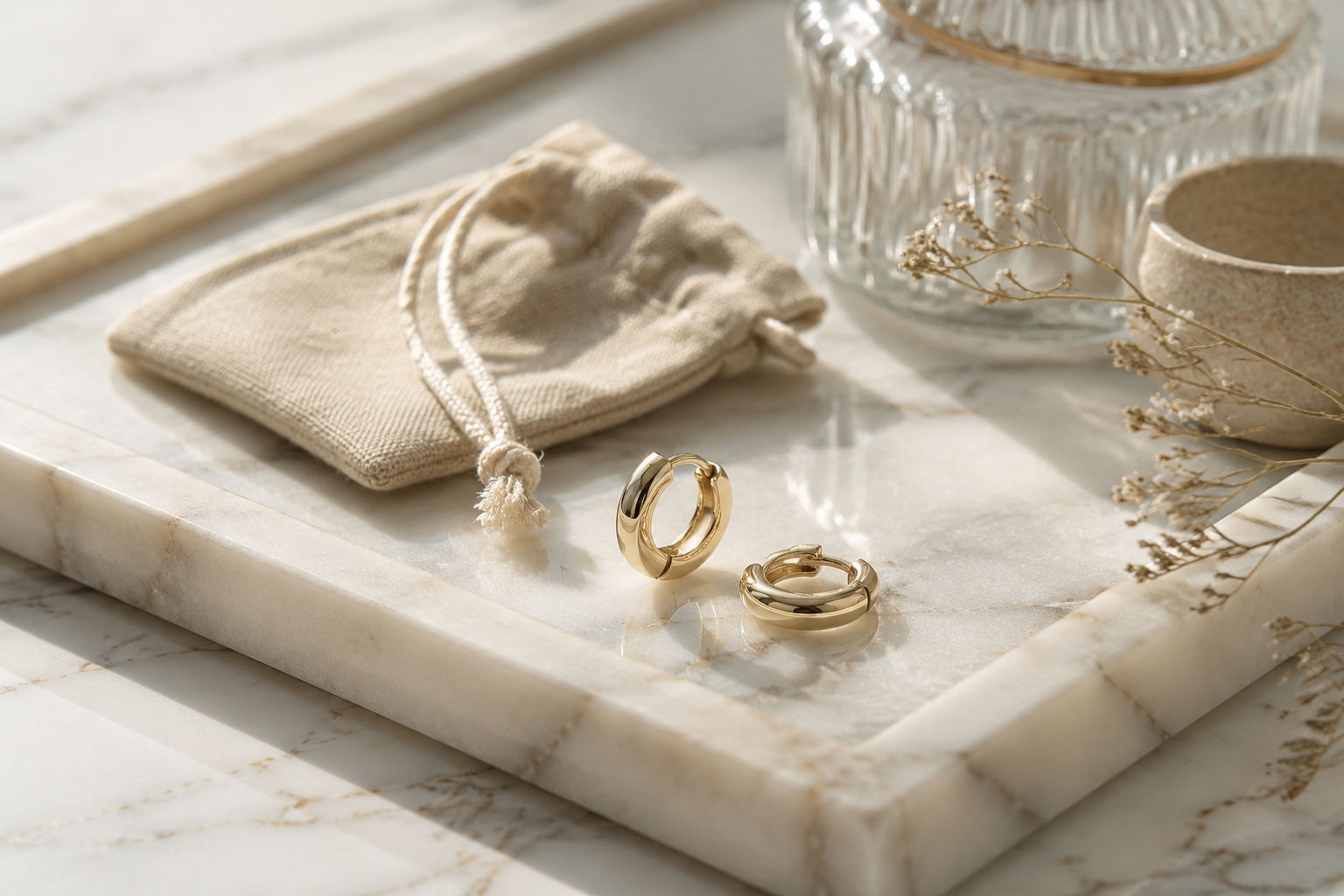 Krenza Everyday Huggie Hoop Earrings - Image 3