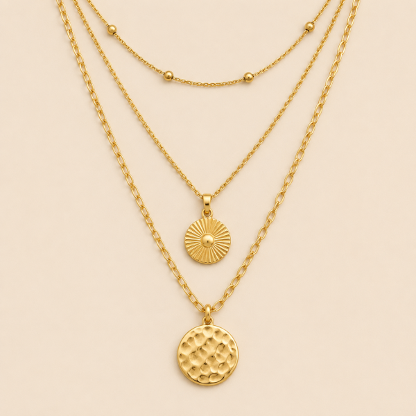 Krenza Layered Pendant Necklace Set