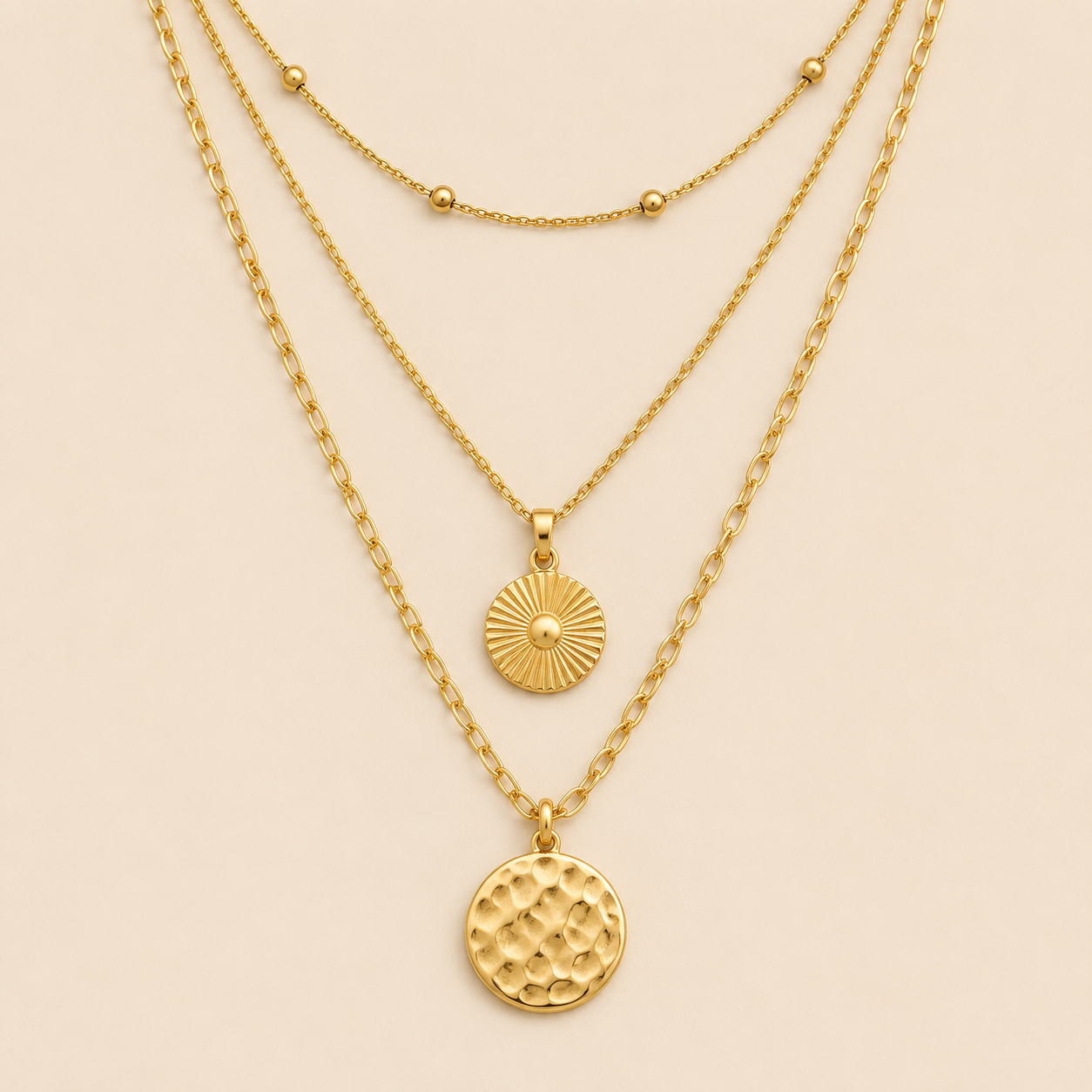 Krenza Layered Pendant Necklace Set