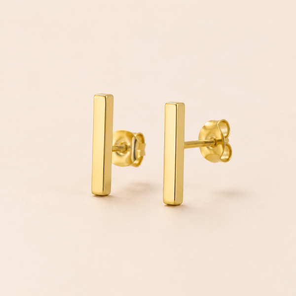 Krenza Minimal Bar Stud Earrings