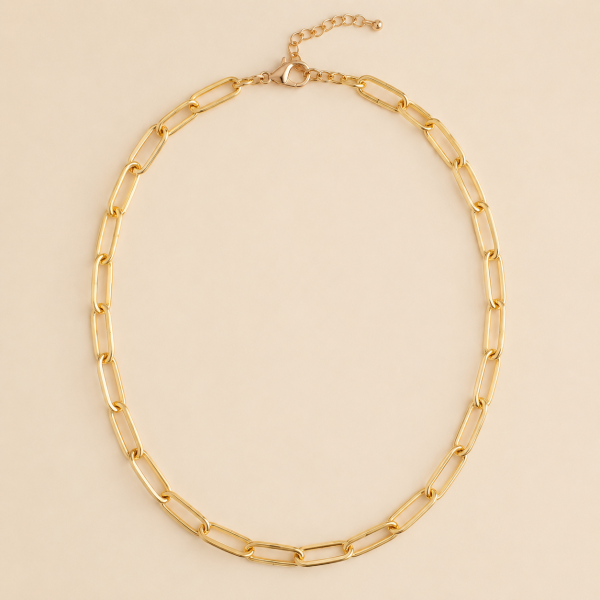 Krenza Chunky Paperclip Chain Necklace