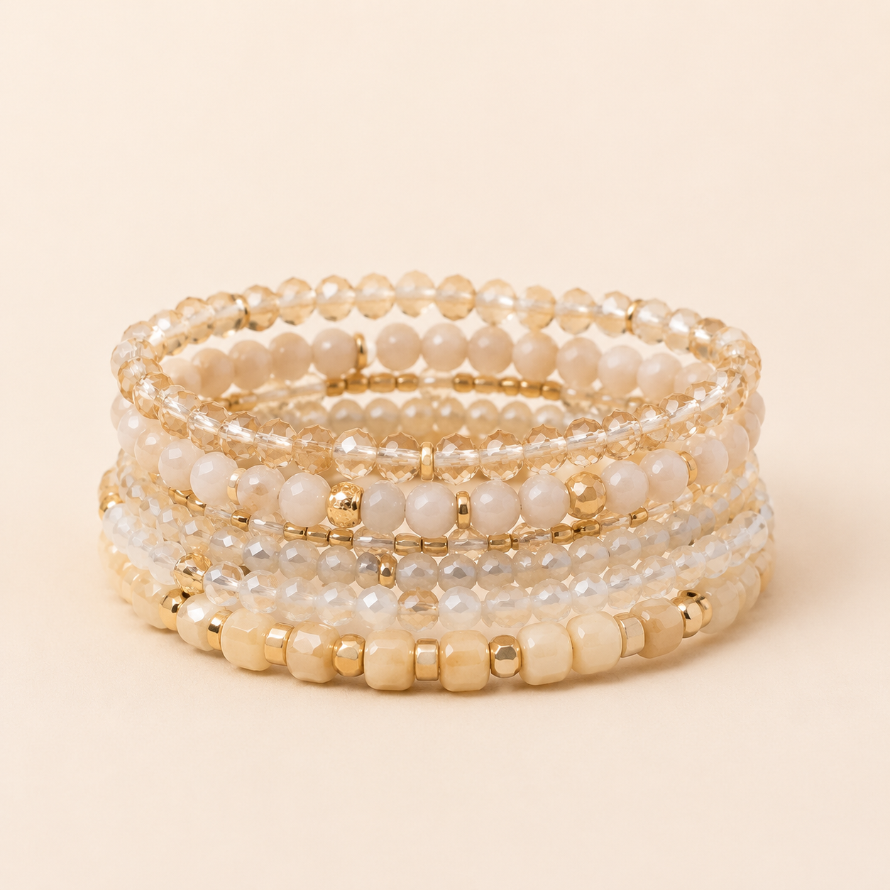 Krenza Beaded Stretch Bracelet Set