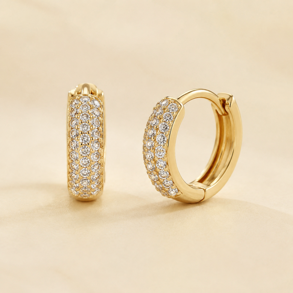 Krenza Pave Mini Hoop Earrings