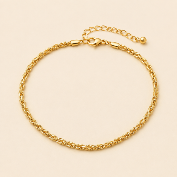 Krenza Braided Chain Anklet