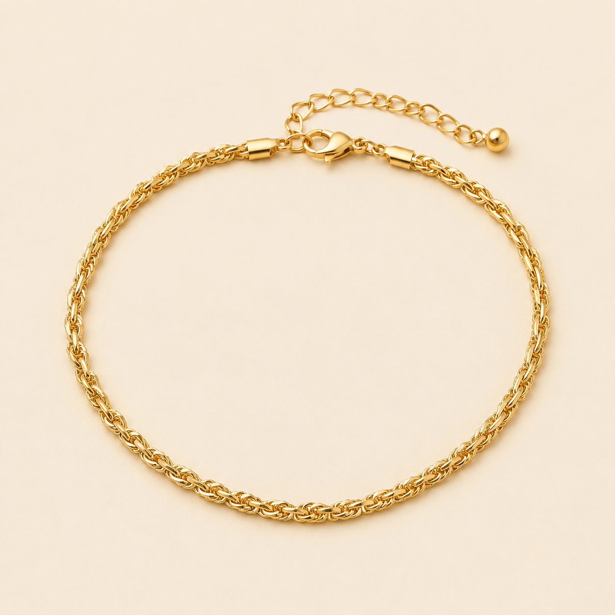 Krenza Braided Chain Anklet