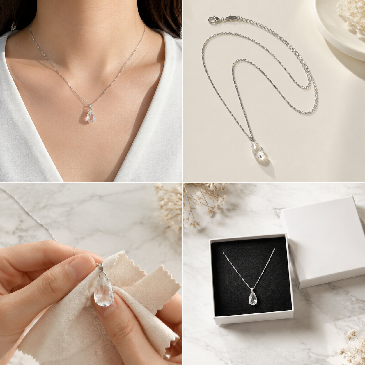 Krenza Crystal Drop Pendant Necklace - Image 4