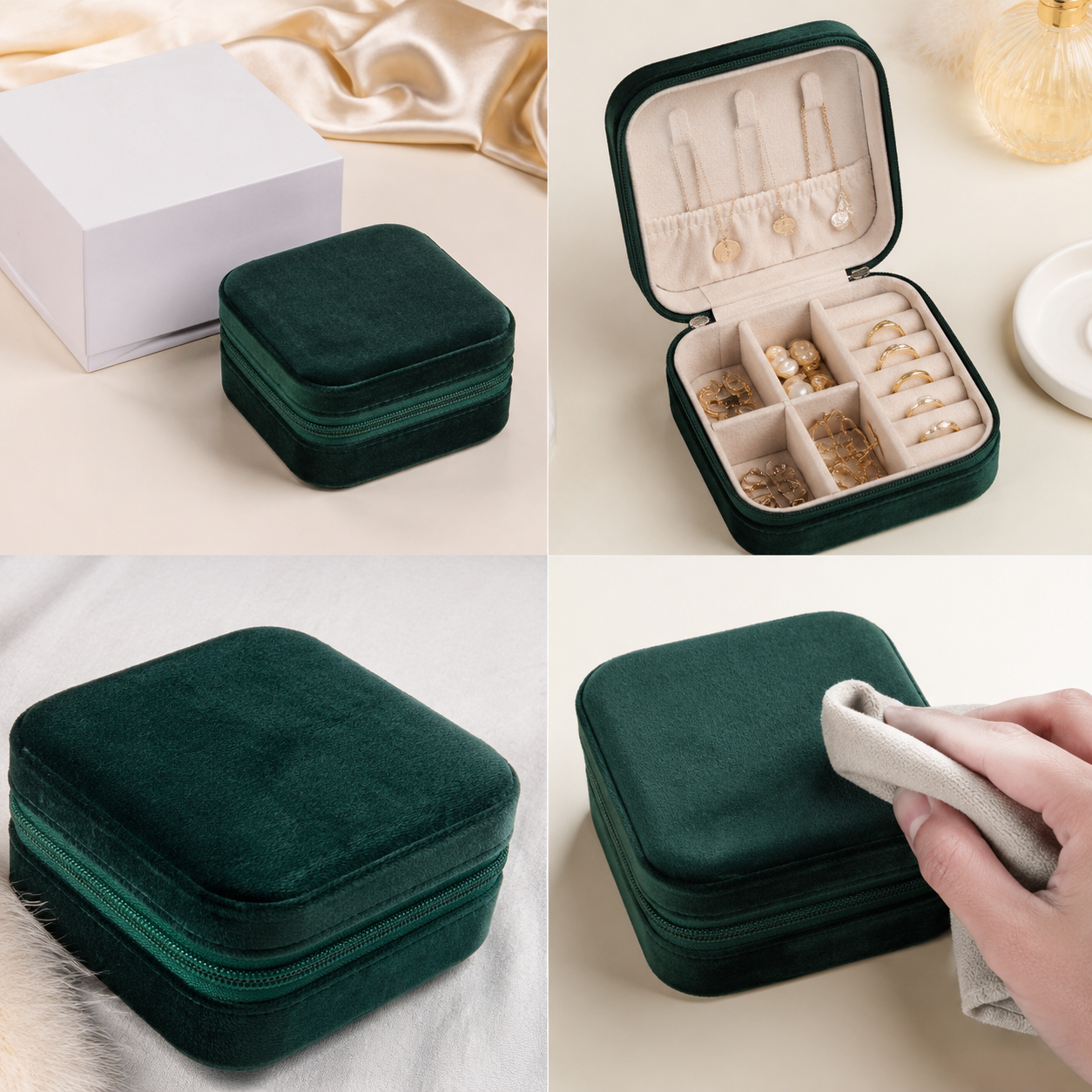Krenza Velvet Jewelry Travel Case - Image 4