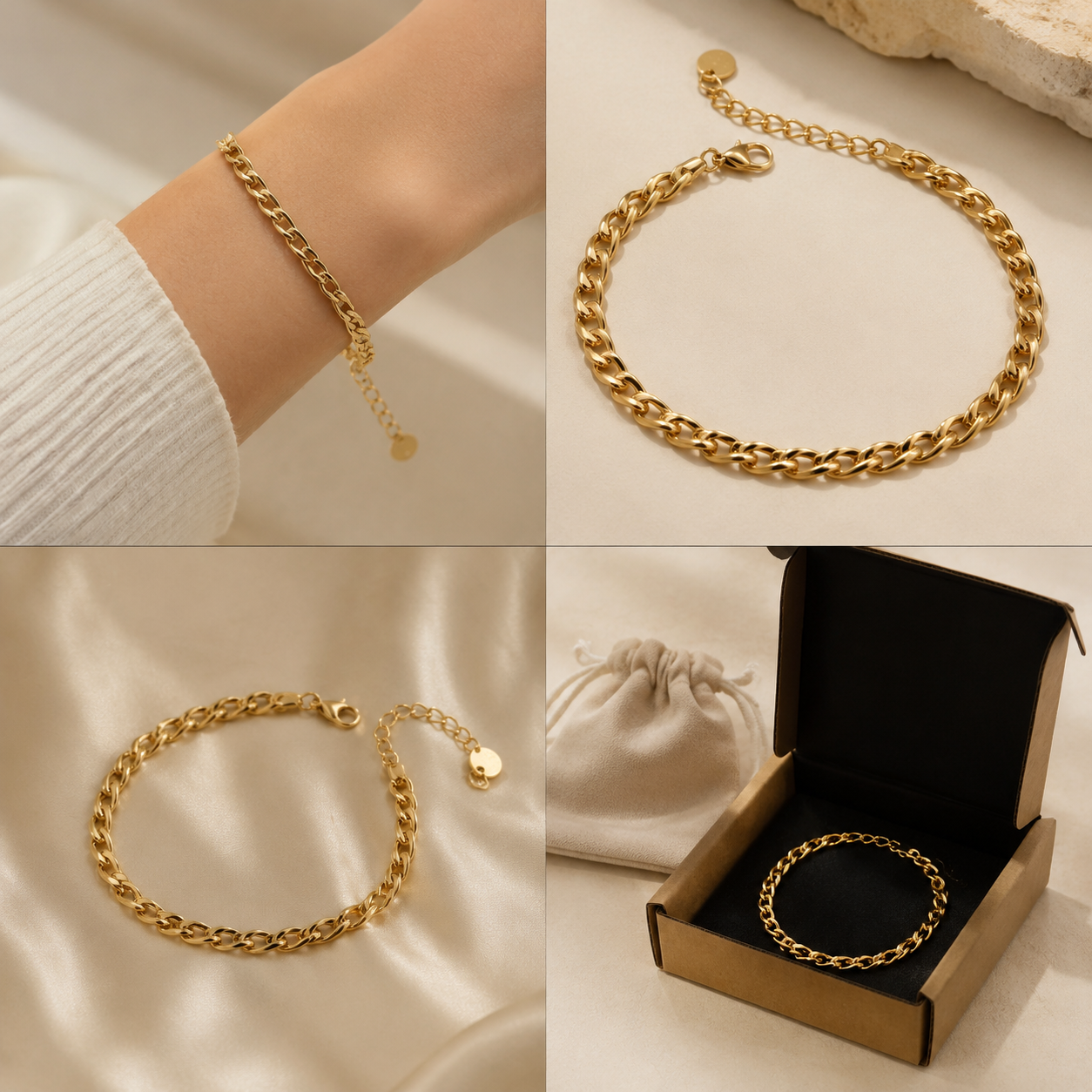 Krenza Twisted Chain Bracelet - Image 4
