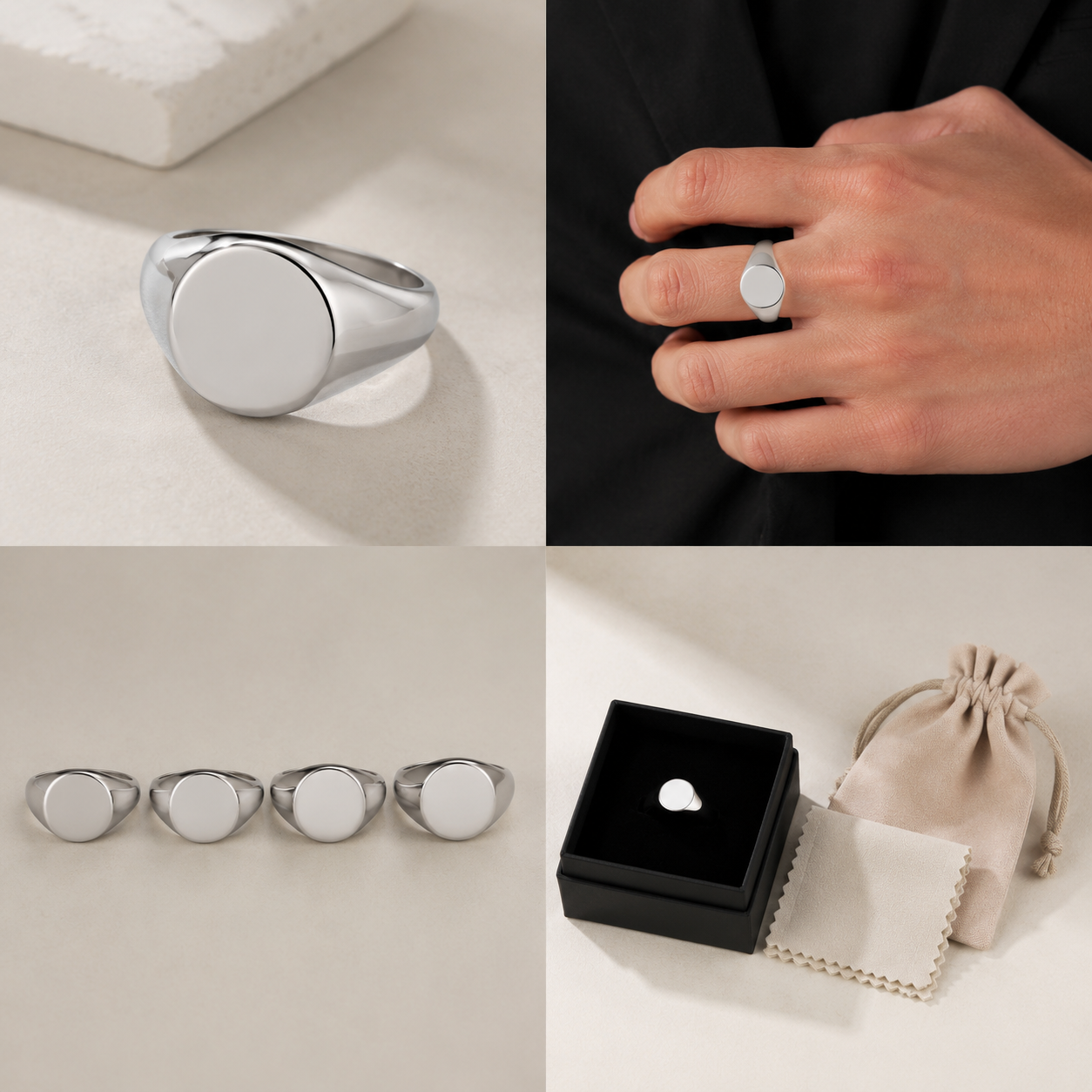Krenza Oval Signet Ring - Image 4