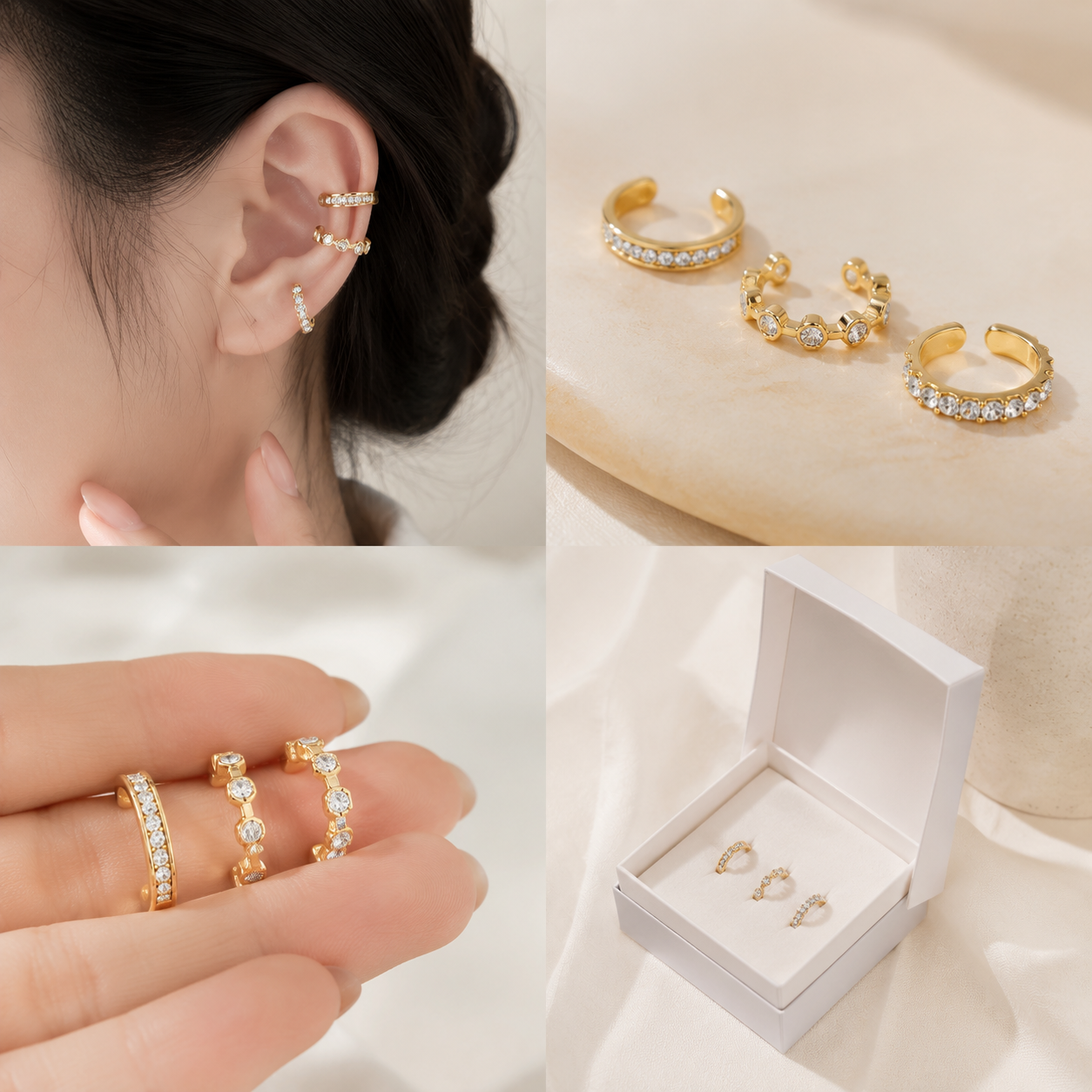 Krenza Crystal Ear Cuff Set - Image 4